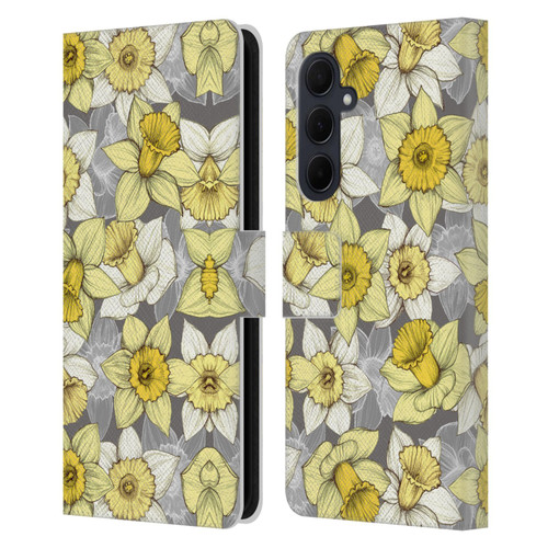 Micklyn Le Feuvre Florals Daffodil Daze Leather Book Wallet Case Cover For Samsung Galaxy A35 5G