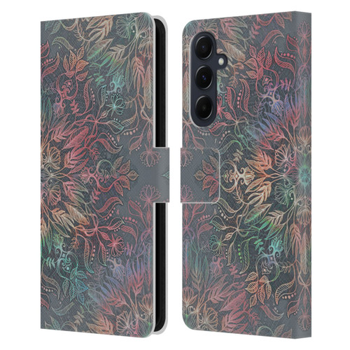 Micklyn Le Feuvre Floral Patterns Winter Sunset Mandala Leather Book Wallet Case Cover For Samsung Galaxy A55 5G