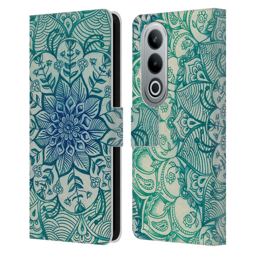 Micklyn Le Feuvre Mandala 3 Emerald Doodle Leather Book Wallet Case Cover For OPPO OnePlus Ace 3V 5G