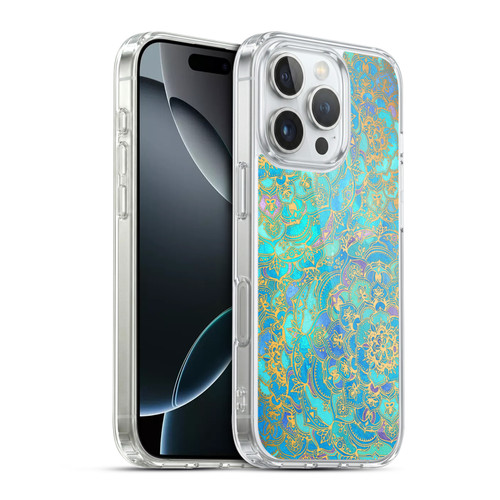 Micklyn Le Feuvre Mandala Sapphire and Jade Soft Gel Case for Apple iPhone 16 Pro & MagSafe