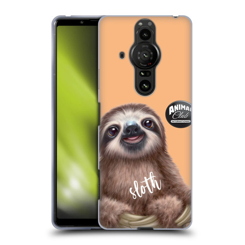 Animal Club International Faces Sloth Soft Gel Case for Sony Xperia Pro-I