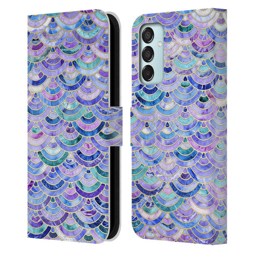 Micklyn Le Feuvre Marble Patterns Mosaic In Amethyst And Lapis Lazuli Leather Book Wallet Case Cover For Samsung Galaxy M15/F15 5G
