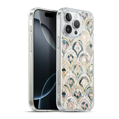 Micklyn Le Feuvre Marble Patterns Art Deco Tiles In Soft Pastels Soft Gel Case for Apple iPhone 16 Pro Max & MagSafe
