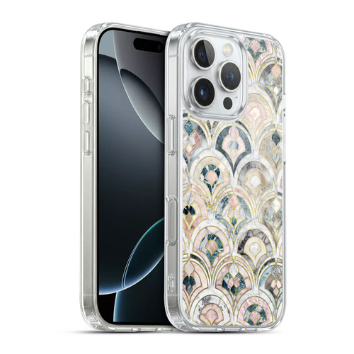 Micklyn Le Feuvre Marble Patterns Art Deco Tiles In Soft Pastels Soft Gel Case for Apple iPhone 16 Pro & MagSafe