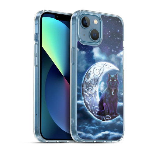 Brigid Ashwood Celtic Wisdom 2 Black Cat Soft Gel Case for Apple iPhone 13 Mini & MagSafe