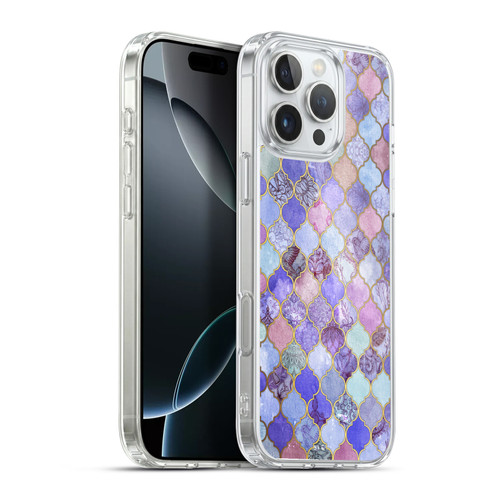 Micklyn Le Feuvre Moroccan Decorative Purple Soft Gel Case for Apple iPhone 16 Pro Max & MagSafe