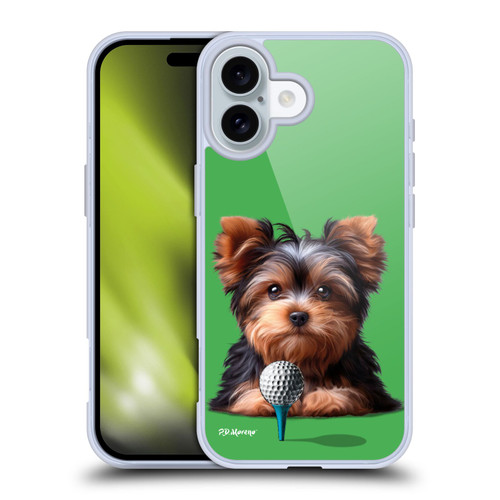 P.D. Moreno Sport Puppies Yorkshire Terrier Golf Soft Gel Case for Apple iPhone 16