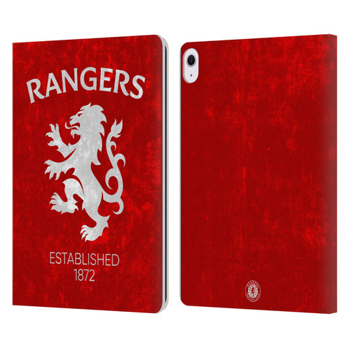 Rangers FC Crest Lion Rampant Leather Book Wallet Case Cover For Apple iPad Air 13 2024