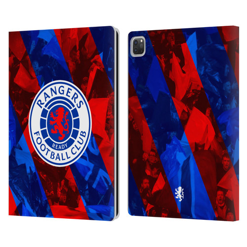 Rangers FC Crest Stadium Stripes Leather Book Wallet Case Cover For Apple iPad Pro 13 M4 2024