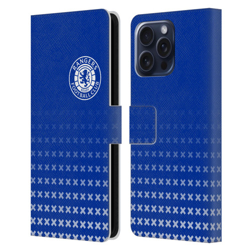 Rangers FC Crest Matchday Leather Book Wallet Case Cover For Apple iPhone 16 Pro Max