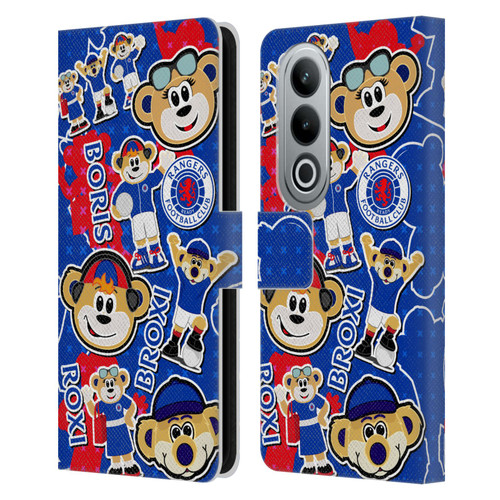 Rangers FC Crest Mascot Sticker Collage Leather Book Wallet Case Cover For OPPO OnePlus Ace 3V 5G