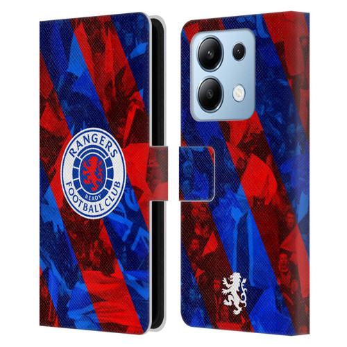Rangers FC Crest Stadium Stripes Leather Book Wallet Case Cover For Xiaomi Redmi Note 13/13 Pro 5G