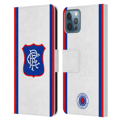 Rangers FC 2024/25 Kit Away Leather Book Wallet Case Cover For Apple iPhone 12 / iPhone 12 Pro