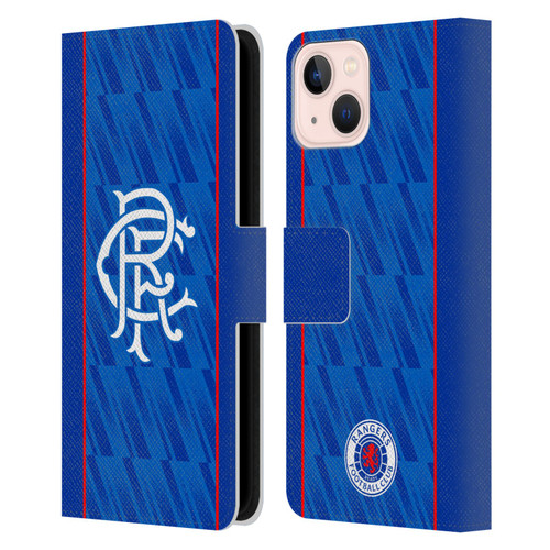 Rangers FC 2024/25 Kit Home Leather Book Wallet Case Cover For Apple iPhone 13