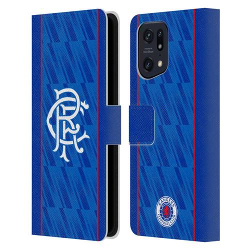 Rangers FC 2024/25 Kit Home Leather Book Wallet Case Cover For OPPO Find X5