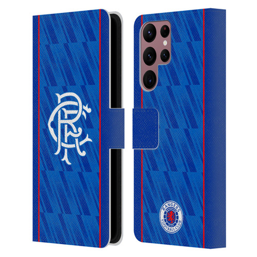 Rangers FC 2024/25 Kit Home Leather Book Wallet Case Cover For Samsung Galaxy S22 Ultra 5G