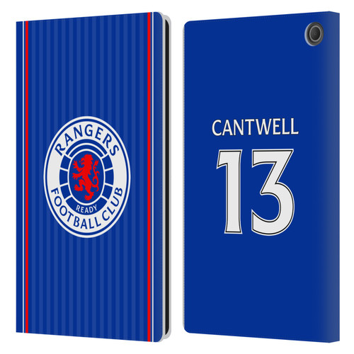 Rangers FC 2023/24 Players Home Kit Todd Cantwell Leather Book Wallet Case Cover For Amazon Fire Max 11 2023