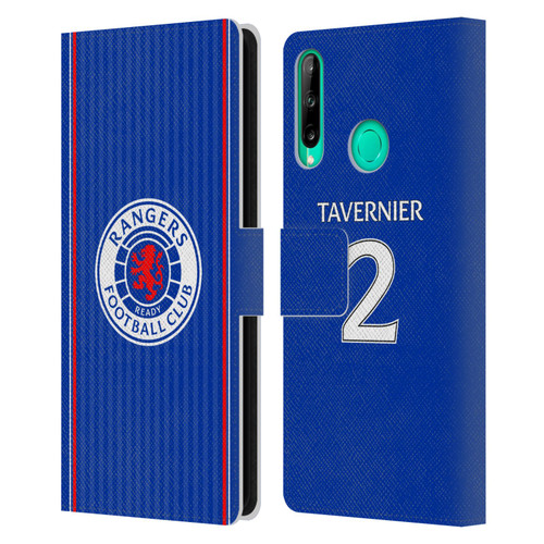 Rangers FC 2023/24 Players Home Kit James Tavernier Leather Book Wallet Case Cover For Huawei P40 lite E