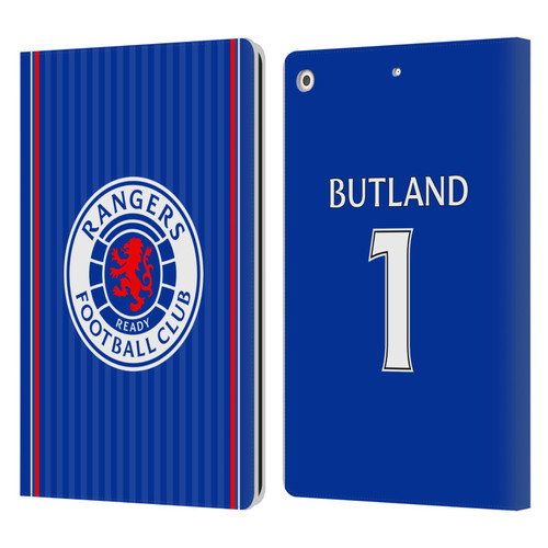 Rangers FC 2023/24 Players Home Kit Jack Butland Leather Book Wallet Case Cover For Apple iPad 10.2 2019/2020/2021