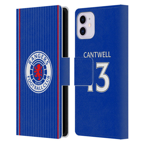 Rangers FC 2023/24 Players Home Kit Todd Cantwell Leather Book Wallet Case Cover For Apple iPhone 11