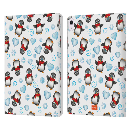emoji® Winter Wonderland Penguins Leather Book Wallet Case Cover For Apple iPad Air 13 2024