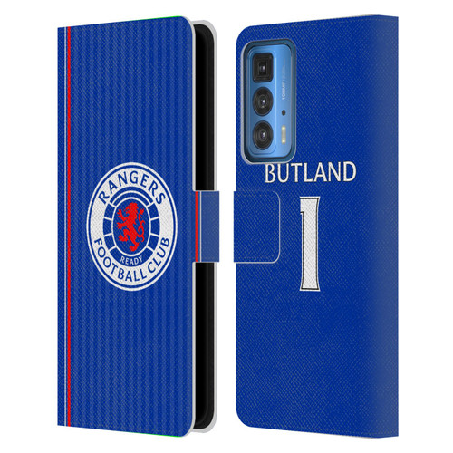 Rangers FC 2023/24 Players Home Kit Jack Butland Leather Book Wallet Case Cover For Motorola Edge (2022)