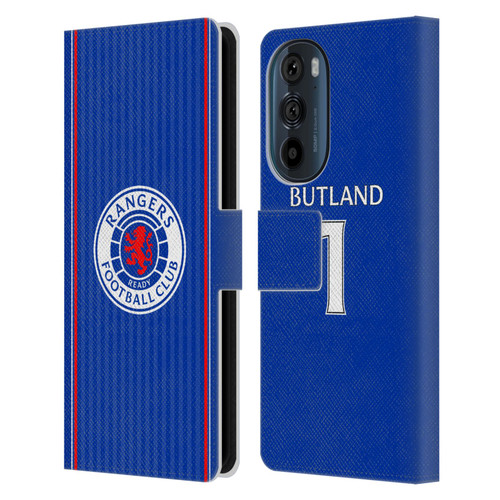 Rangers FC 2023/24 Players Home Kit Jack Butland Leather Book Wallet Case Cover For Motorola Edge 30