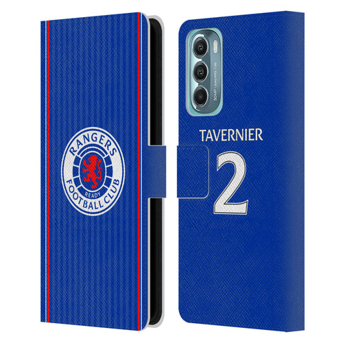 Rangers FC 2023/24 Players Home Kit James Tavernier Leather Book Wallet Case Cover For Motorola Moto G Stylus 5G (2022)