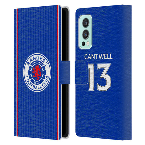Rangers FC 2023/24 Players Home Kit Todd Cantwell Leather Book Wallet Case Cover For OnePlus Nord 2 5G