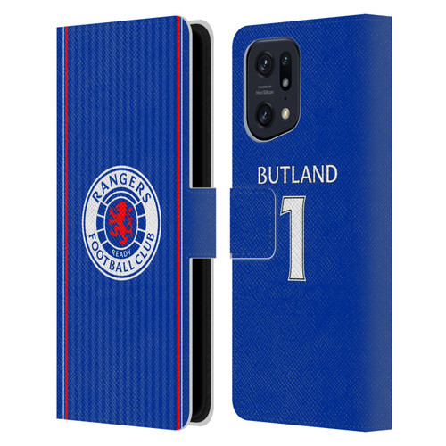 Rangers FC 2023/24 Players Home Kit Jack Butland Leather Book Wallet Case Cover For OPPO Find X5