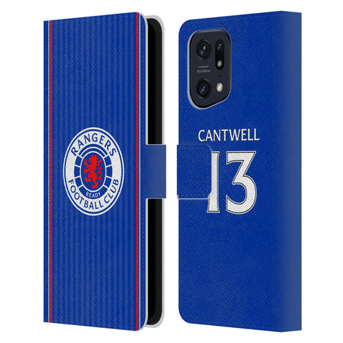 Rangers FC 2023/24 Players Home Kit Todd Cantwell Leather Book Wallet Case Cover For OPPO Find X5