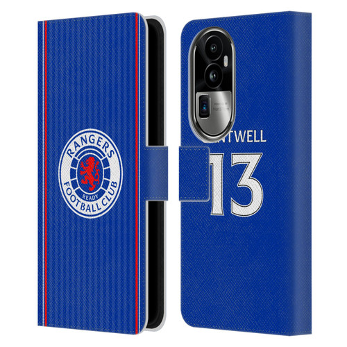 Rangers FC 2023/24 Players Home Kit Todd Cantwell Leather Book Wallet Case Cover For OPPO Reno10 Pro+