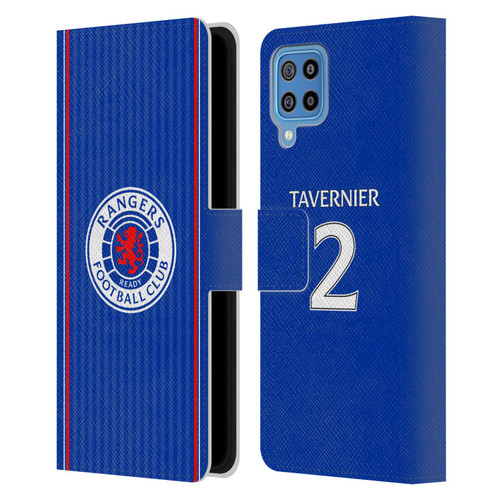 Rangers FC 2023/24 Players Home Kit James Tavernier Leather Book Wallet Case Cover For Samsung Galaxy F22 (2021)