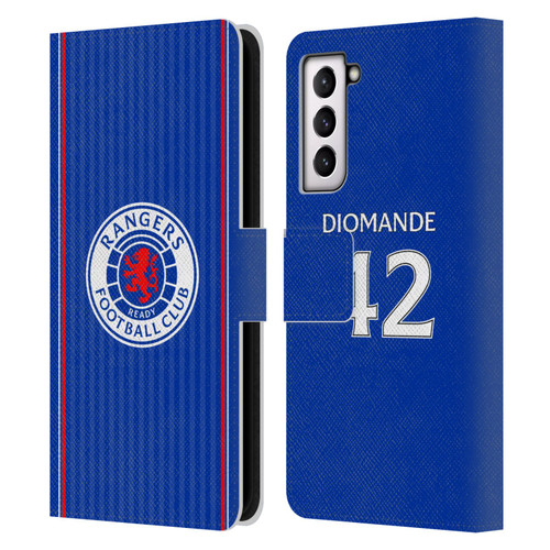 Rangers FC 2023/24 Players Home Kit Mohamed Diomande Leather Book Wallet Case Cover For Samsung Galaxy S21 5G