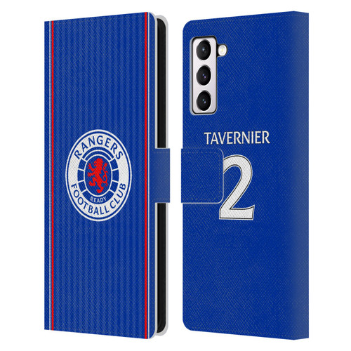 Rangers FC 2023/24 Players Home Kit James Tavernier Leather Book Wallet Case Cover For Samsung Galaxy S21+ 5G