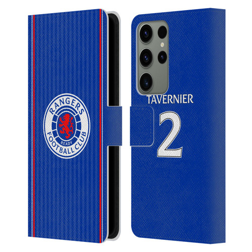 Rangers FC 2023/24 Players Home Kit James Tavernier Leather Book Wallet Case Cover For Samsung Galaxy S23 Ultra 5G