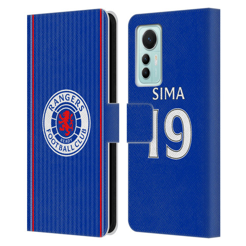 Rangers FC 2023/24 Players Home Kit Abdallah Sima Leather Book Wallet Case Cover For Xiaomi 12 Lite