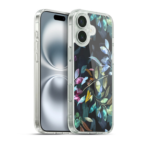 Ninola Botanical Patterns Watercolor Mystic Leaves Soft Gel Case for Apple iPhone 16 Plus & MagSafe