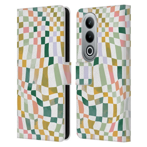 Ninola Checker Pattern Nostalgic Squares Leather Book Wallet Case Cover For OPPO OnePlus Ace 3V 5G