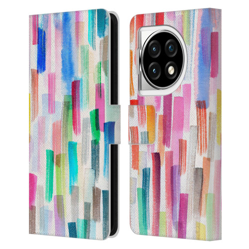 Ninola Colorful Brushstrokes Multi Leather Book Wallet Case Cover For OPPO OnePlus Ace 3 5G