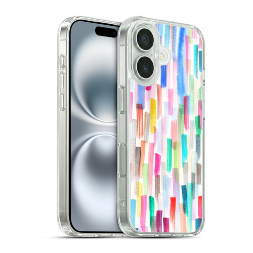 Ninola Colorful Brushstrokes Multi Soft Gel Case for Apple iPhone 16 & MagSafe