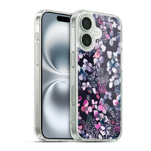 Ninola Floral Hydrangea Astronomical Soft Gel Case for Apple iPhone 16 & MagSafe