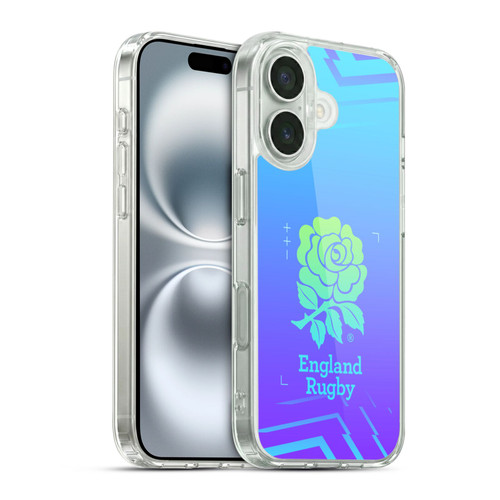 England Rugby Union This Rose Means Everything Logo in Purple Soft Gel Case for Apple iPhone 16 & MagSafe