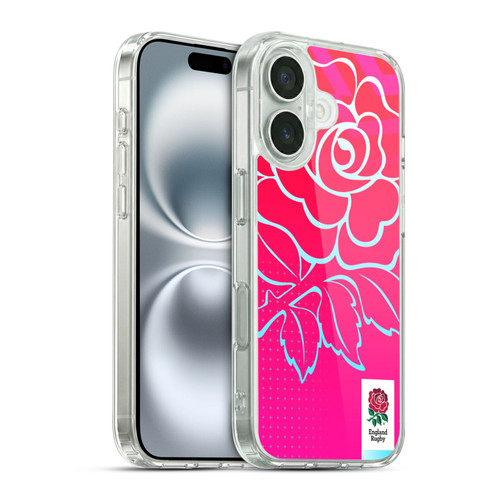 England Rugby Union This Rose Means Everything Oversized Logo Soft Gel Case for Apple iPhone 16 & MagSafe