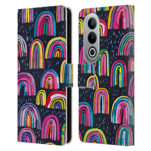 Ninola Summer Patterns Rainbows Navy Leather Book Wallet Case Cover For OPPO OnePlus Ace 3V 5G