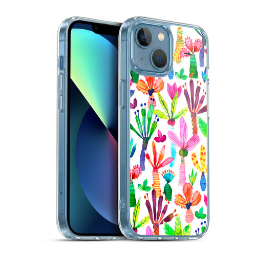 Ninola Summer Patterns Palms Garden Soft Gel Case for Apple iPhone 13 Mini & MagSafe