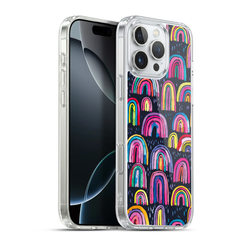 Ninola Summer Patterns Rainbows Navy Soft Gel Case for Apple iPhone 16 Pro Max & MagSafe