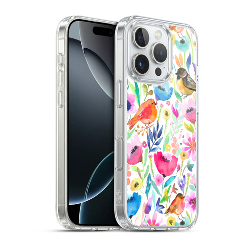 Ninola Summer Patterns Whimsical Birds Soft Gel Case for Apple iPhone 16 Pro & MagSafe
