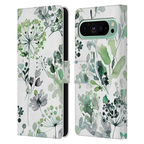 Ninola Wild Grasses Eucalyptus Leather Book Wallet Case Cover For Google Pixel 9 Pro XL