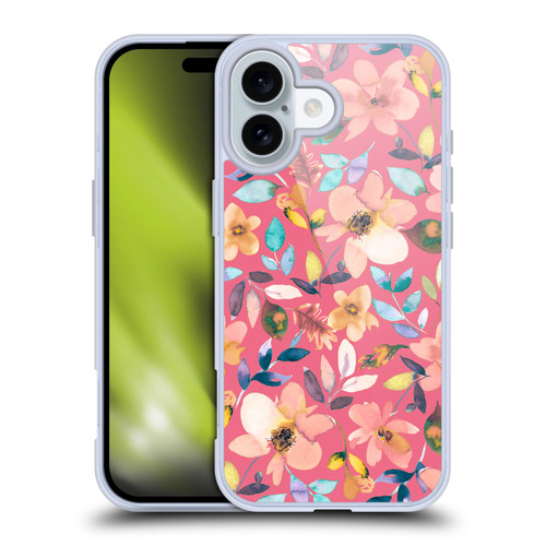 Ninola Spring Floral Tropical Flowers Soft Gel Case for Apple iPhone 16